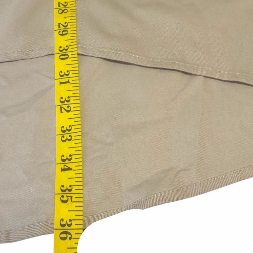 Zara NWT Asymmetrical Beige A- Line Midi Skirt with Front Slit Size L - Picture 12 of 12